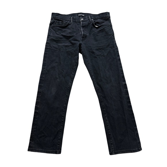 Tom Ford Other - Tom Ford Mens Selvedge Button Fly Denim Jeans Straight Leg Washed Black 34